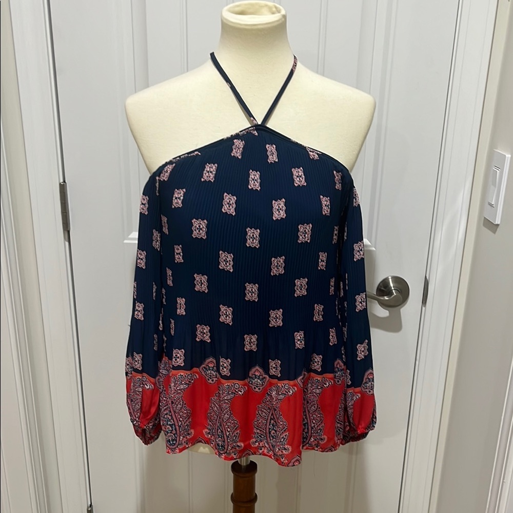 Jessica Simpson halter detail long sleeve top